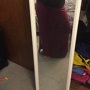 Double slit maxi skirt