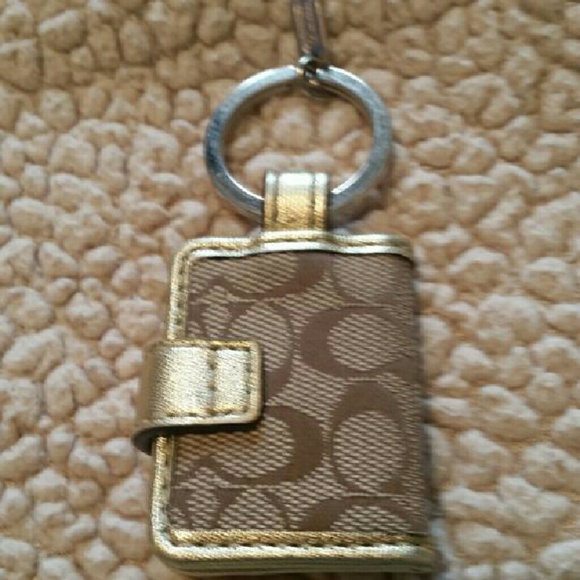 brown jacquard keychain