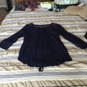 Navy Blue lace top