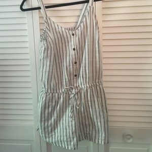 Grey and white romper