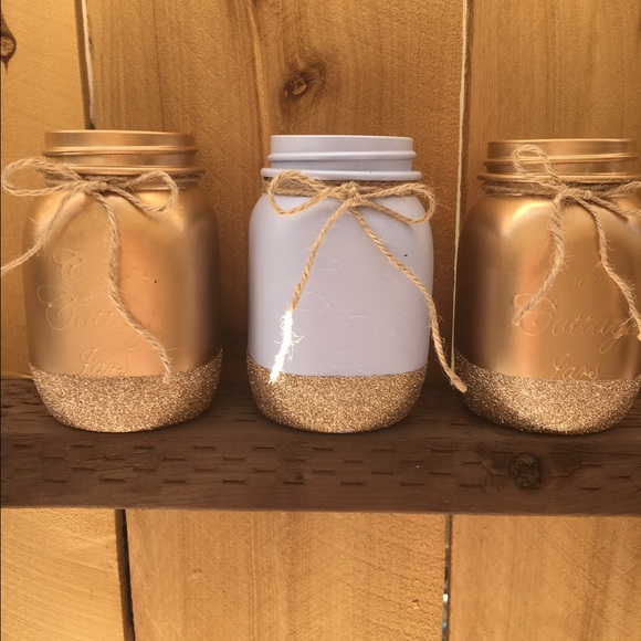 Other - Glitter mason jars