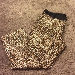 Cheetah print capri pants