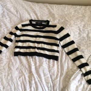 Cropped striped sweater