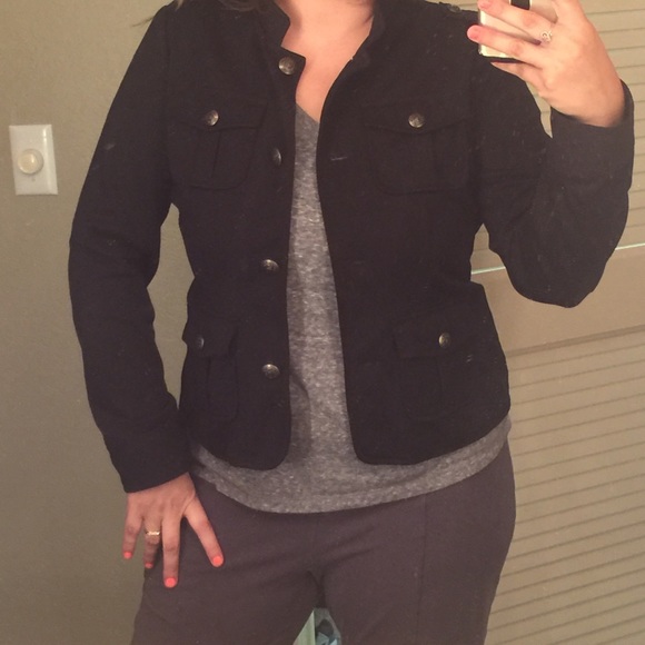 Black military style jacket