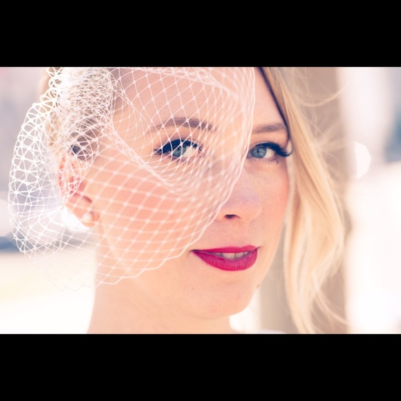 BIRDCAGE WEDDING VEIL vintage style, handmade.