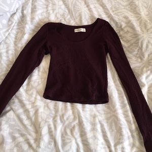 lace patterned long sleeve top