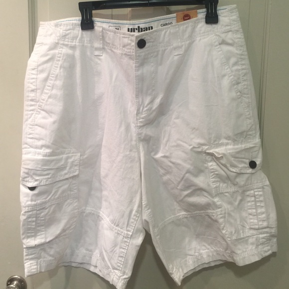 Men's White cargo shorts