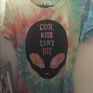Tie dye alien t-shirt