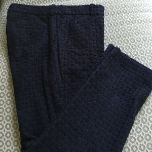 J. Crew navy blue eyelet capri pants