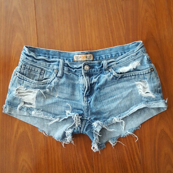 Frayed & Ripped Jean Shorts