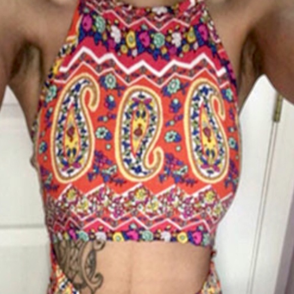 Floral Backless Summer Sexy Shorts Beach Jumper - Picture 6 of 8