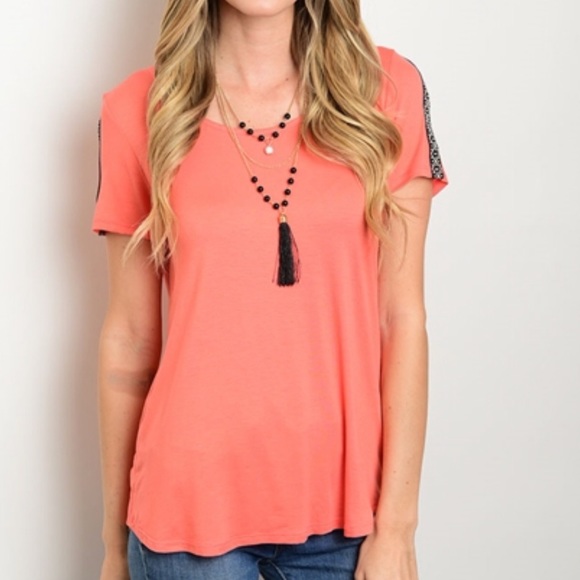 Coral blouse