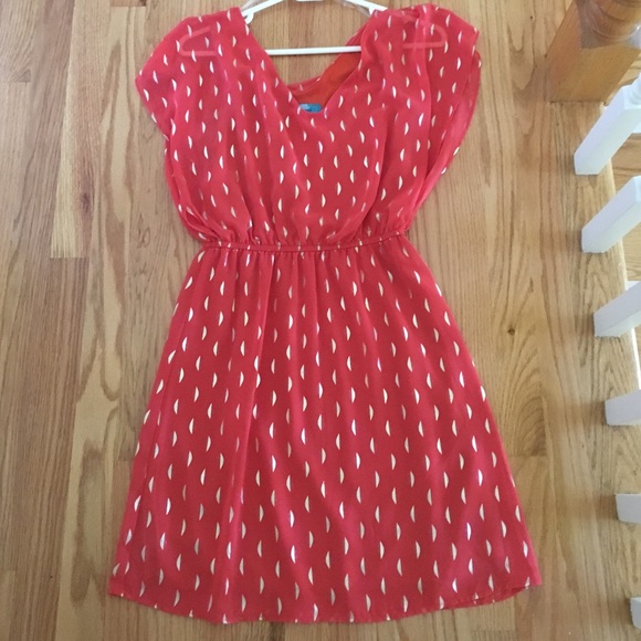 Francesca orange with gold design dress!