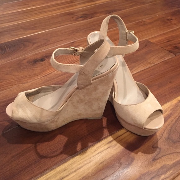 ALDO Suede Nude Wedges