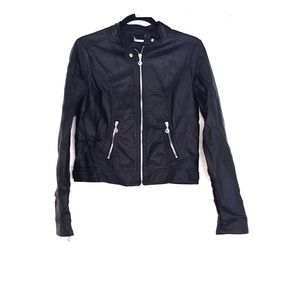 Moto faux leather jacket