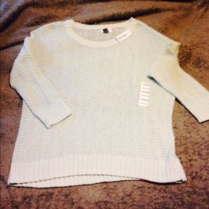 NWT light blue cable knit sweater Old Navy size L