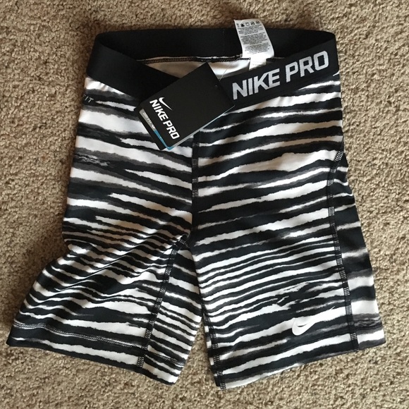 NIKE PRO XS extra small zebra print short new tags