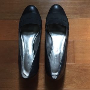 Black flat wedge size 8