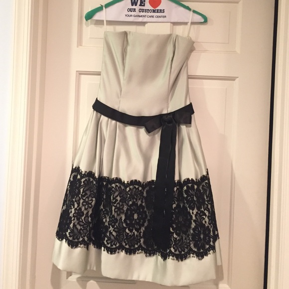 Jessica McClintock Satin Strapless Dress