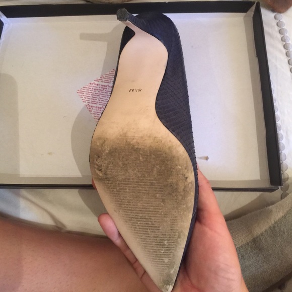 Maiden Lane Pointed toe Python heels - Picture 3 of 4
