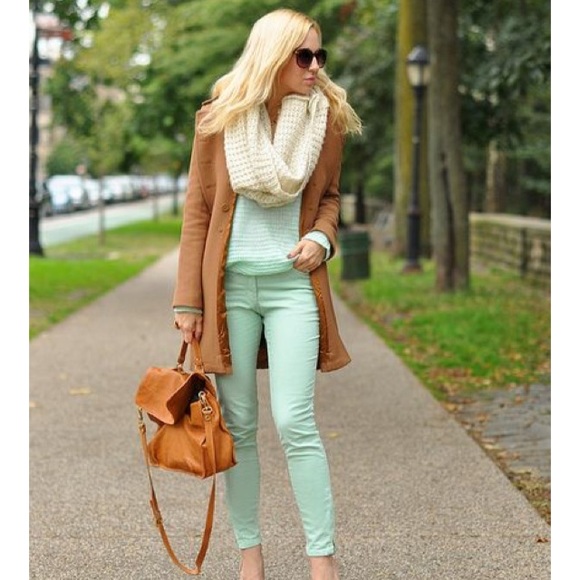 H&M Mint Green Super Stretch Skinny Jeans