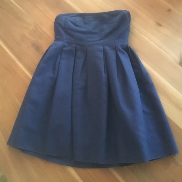 JCrew Navy Strapless Dress