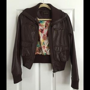 ✨✨PRICE DROP✨✨Jou Jou Brown Bomber Jacket