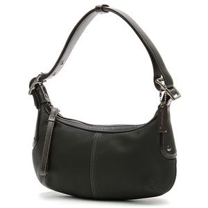 Coach black nylon small Demi hobo handbag.