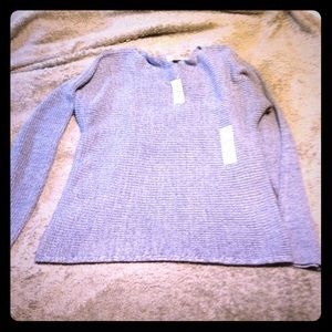 NWT Heather Blue cable sweater Old Navy size large