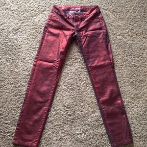 VS Siren red metallic pants size 2