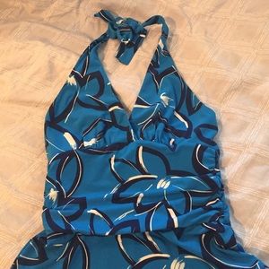 Bcbg halter top blue summer dress