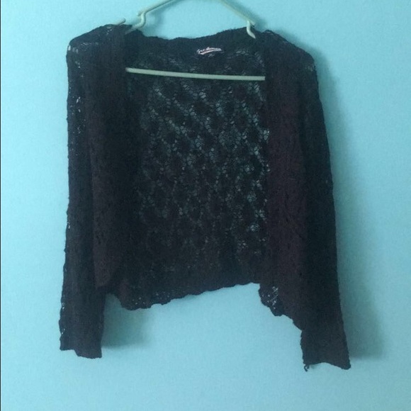 black knit shrug