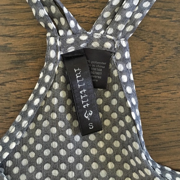 Sheer polka dotted racerback tank top - Picture 2 of 4