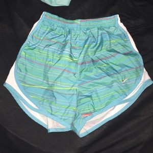 Striped Nike dri-fit running shorts