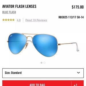 RayBan Aviator Flash Mirrored Sunglasses