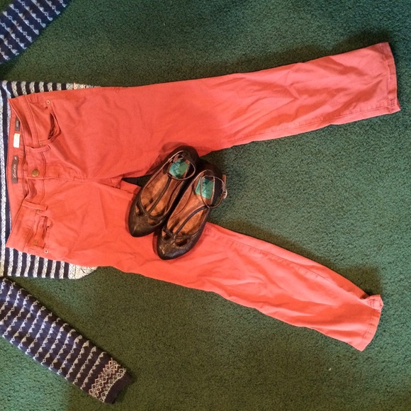 ‼️SALE‼️ Rust Color Skinny Pants DONATED @5PM EST - Picture 2 of 4