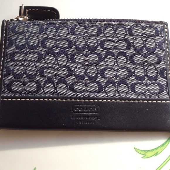 Authentic Coach Mini Wallet (Navy Blue)