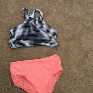 High waisted bathing suit
