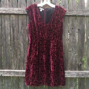 Beautiful deep red crushed velvet dress