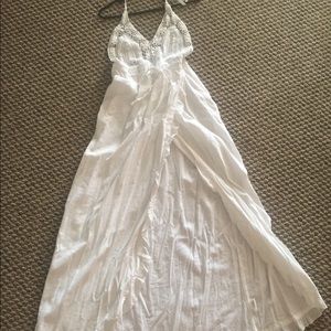 Venus crochet linen dress