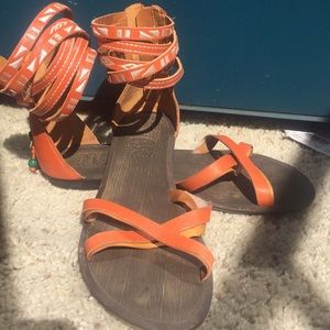 Nine West Aztec Lace Up sandals