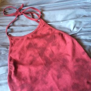 Burgundy halter top
