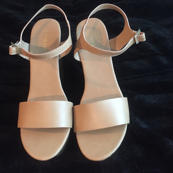 Brown platform wedges