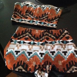 Funky fun short/corset 2 piece