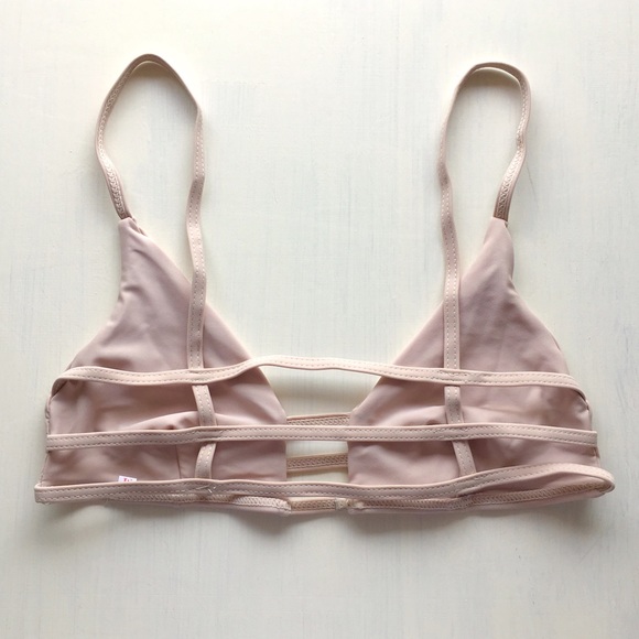 SALE! L TOP - Strappy Brazilian Bikini Beige Tan - Picture 2 of 3