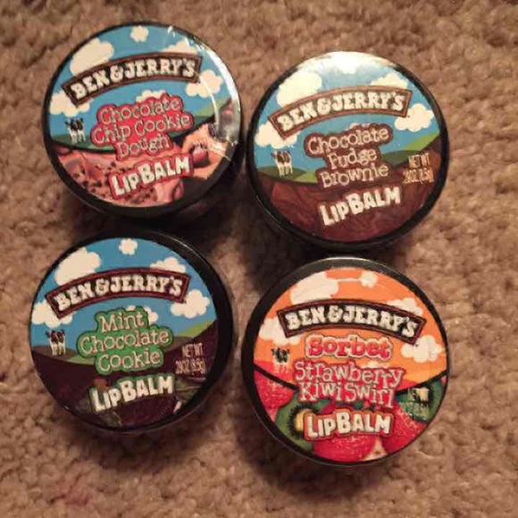 4 Ben & Jerry's LIPBALM TUB VARIETY PACK SEALED