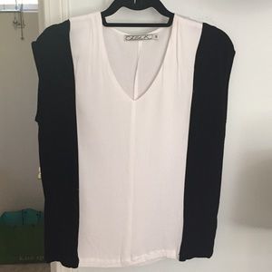 Black and White Blouse