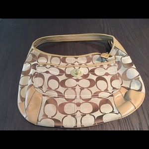 Coach Ergo Khaki Large Signature Hobo Bag