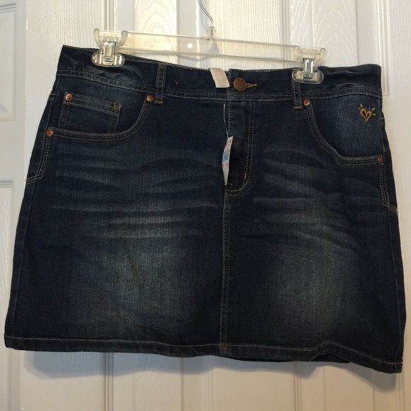 Justice denim mini skirt