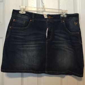 Justice denim mini skirt